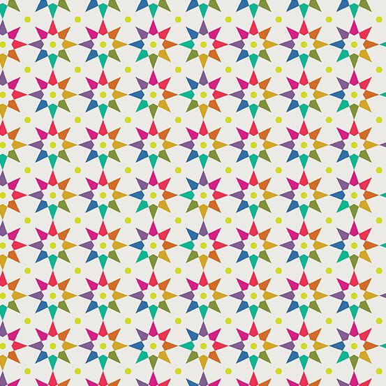 Andover Fabrics - Alison Glass - Art Theory - 9703-L - Day - Rainbow Star - W13.2