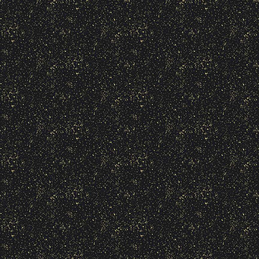 Makower - Linen Texture Metallic - 2566-X - Black - W15.2 - Christmas