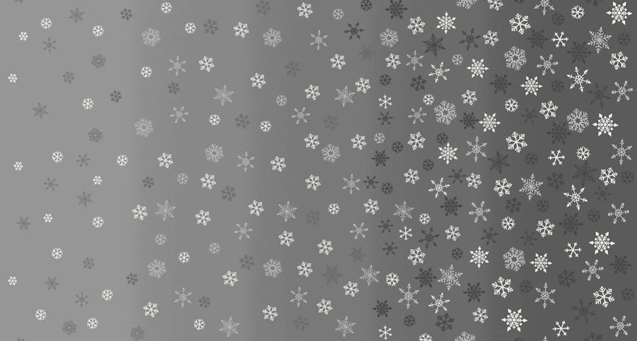 Makower - Scandi Ombré Grey Stars Double Panel Border - 2248-S - Grey - W15.2 - Christmas