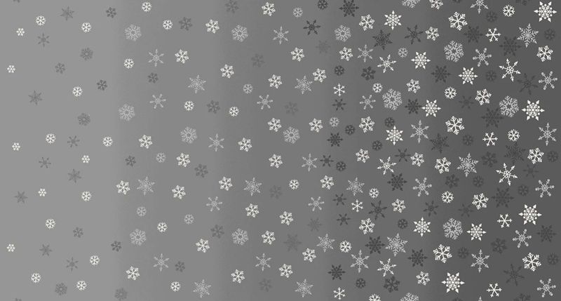 Makower - Scandi Ombré Grey Stars Double Panel Border - 2248-S - Grey - W15.2 - Christmas