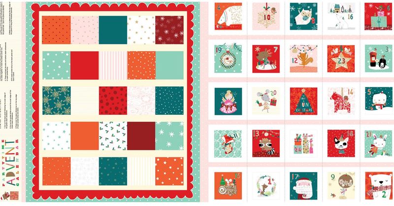 Dashwood - Party Time Advent Panel - Stephanie Thannhauaer - Pink White - W15.4 - Christmas