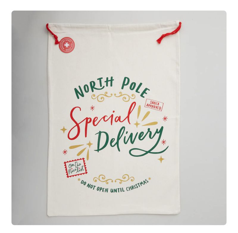 MSQC - Santa Christmas Canvas Sack - Pod04 MSQC - Santa Christmas Canvas Sack - Pod04