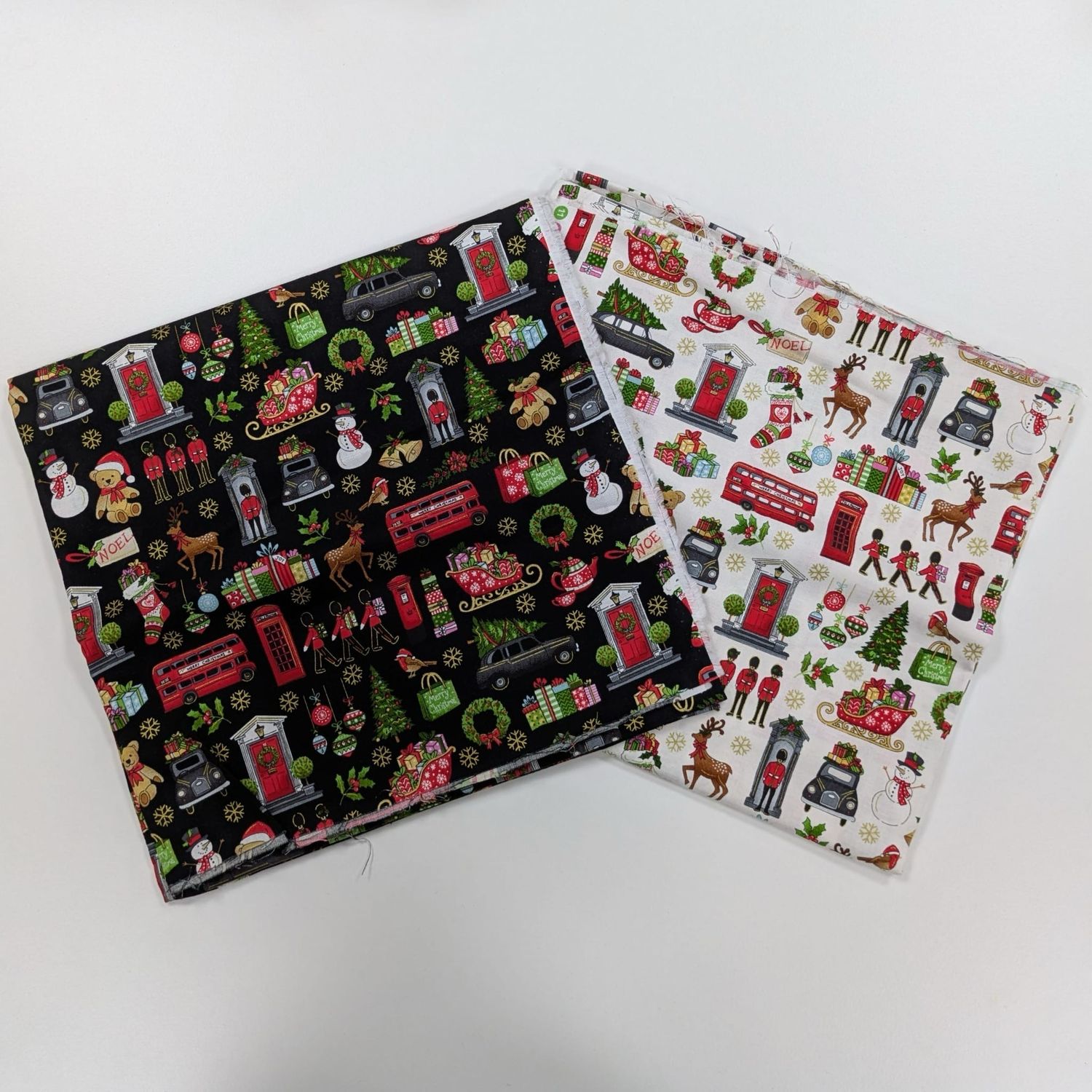 Makower - London Christmas 1m Bundle - 2 * 1m - 2370-X And 2370-Q - Pod13