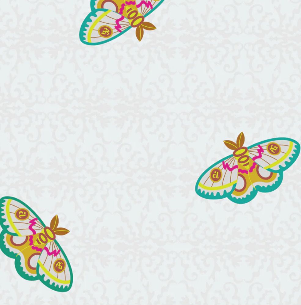 Andover Fabrics - Alison Glass - Art Theory - 9700-L - Day - Rainbow Moth - W13.2
