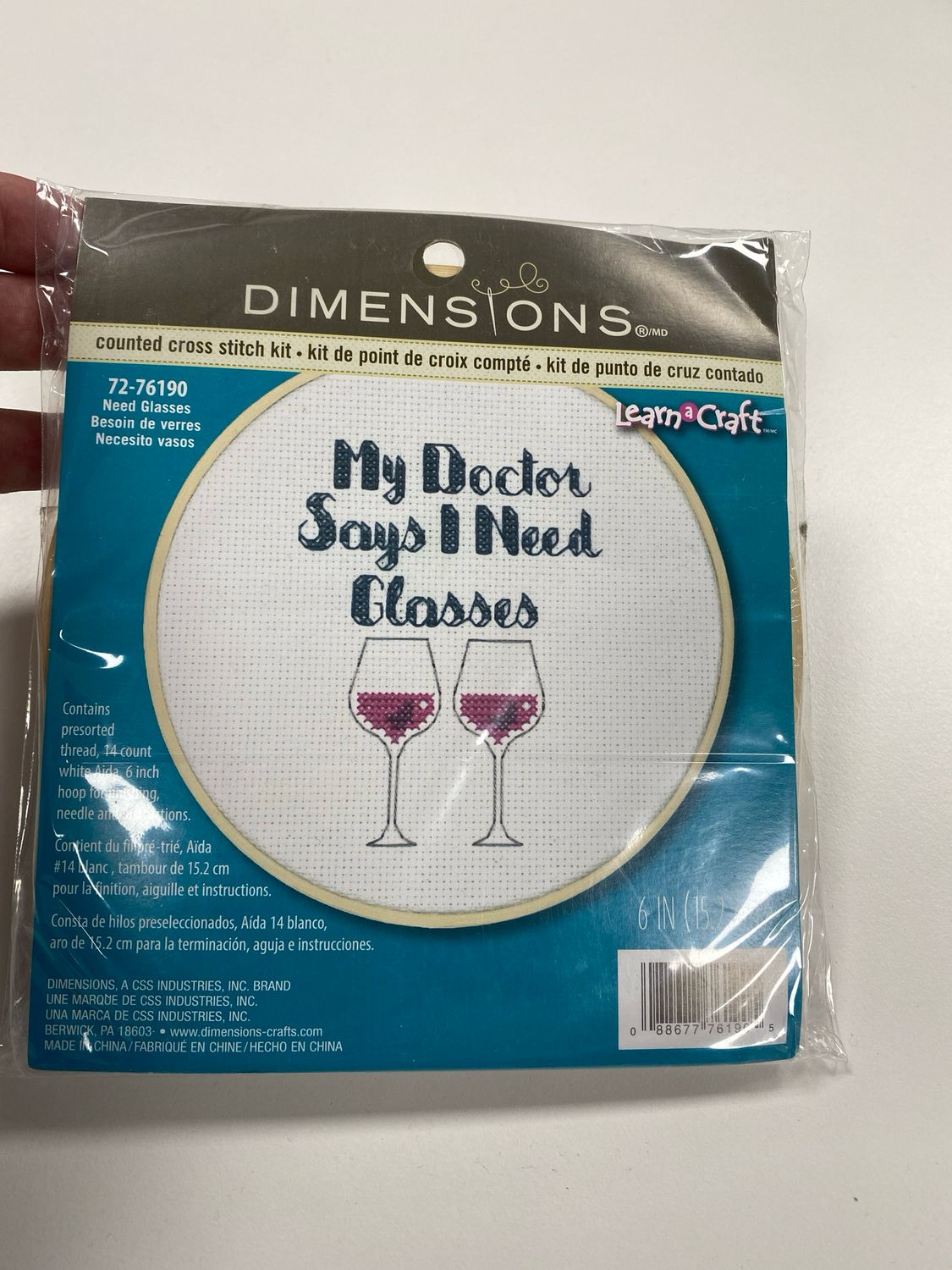 Cross Stitch - Counted - My Doctor Says I Need Glasses - 72-76290 - Pod14