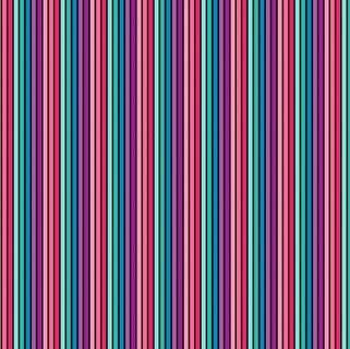 Makower - Furry Friends - 2544 /P - Rainbow Stripe Pink - R1