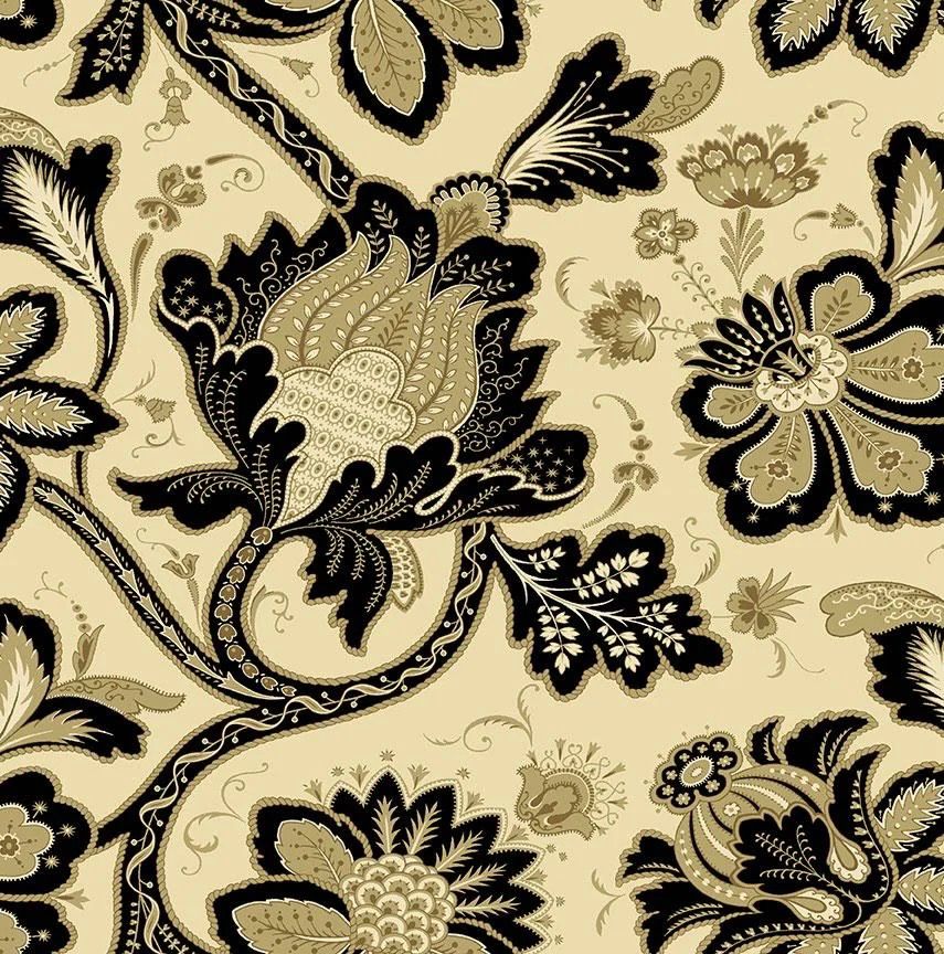 Andover - Renee Nanneman - Belle Rose - 9716/L - Floral - Tan - R1