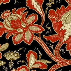 Andover - Renee Nanneman - Belle Rose - 9716/R - Floral - Red Black - R1