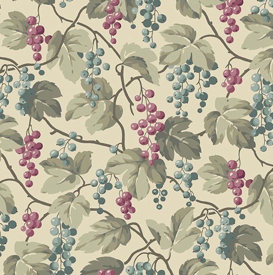 Andover Fabrics - Edyta Sitar - English Garden - 792/L - Currants - Biscuit - R1