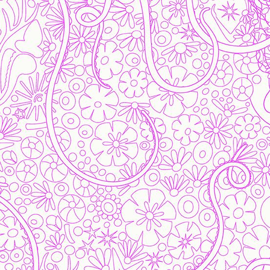 Andover - Alison Glass - Sun Print - Luminance - 8634-L1 - Depths - Fuschia - W12.5