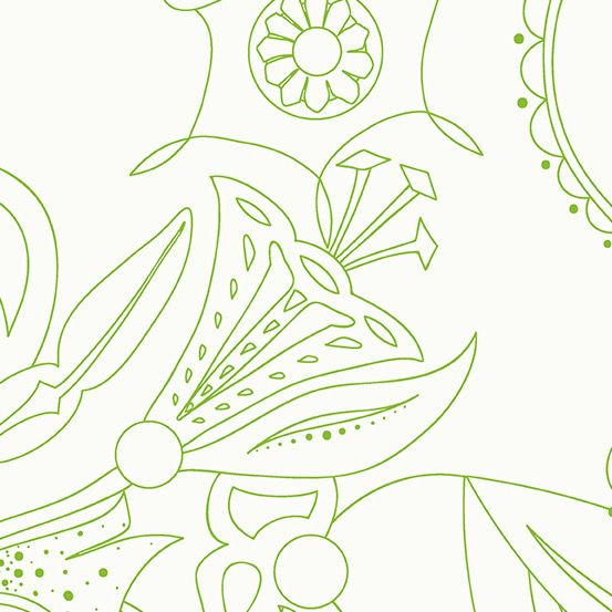 Andover - Alison Glass - Sun Print - Luminance - 8069-L - Carved - Jungle - W12.5