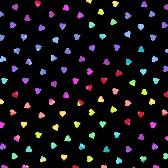 Andover - Libs Elliott - Beguiled - 9756-K - Heart of Glass - Black - W06.2