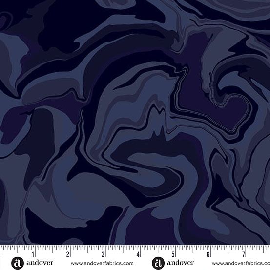 Andover - Eye Candy Quilts - Nebula - 1506-B2 - Dark Wash - W14.4