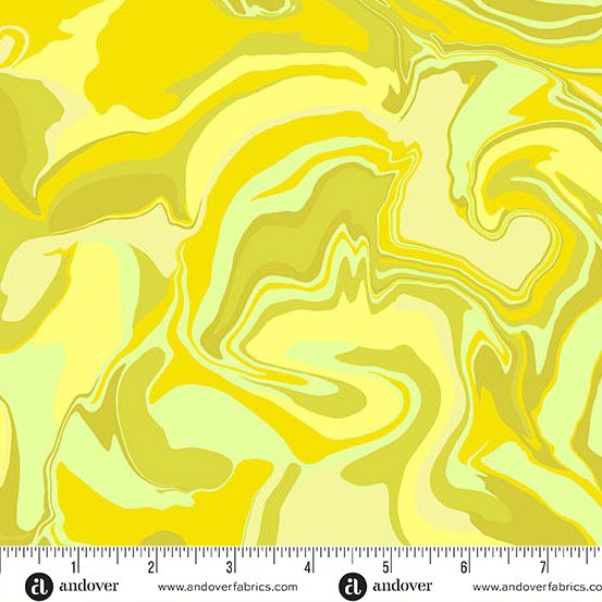 Andover - Eye Candy Quilts - Nebula - 1506-LV - Dirty Lemon - W14.4