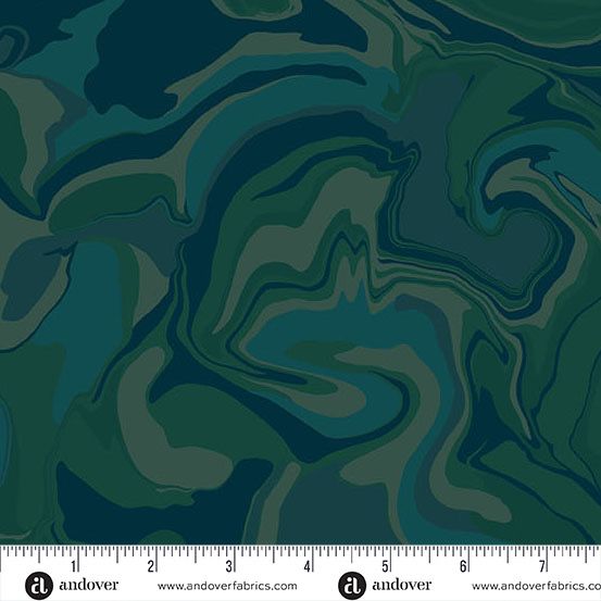 Andover - Eye Candy Quilts - Nebula - 1506-T1 - Phthalo Green - W14.4