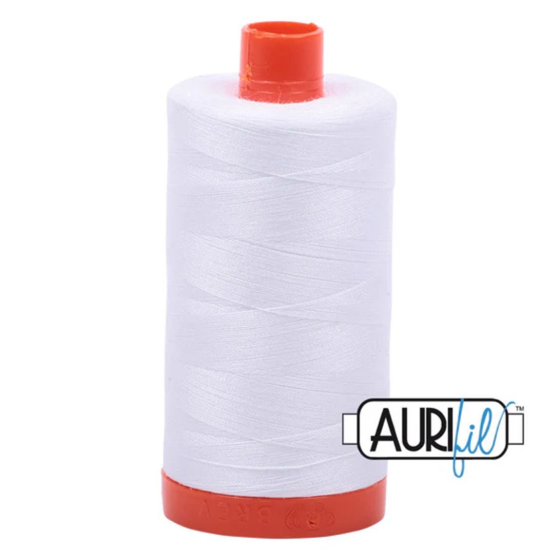 Aurifil 50 Weight Thread - White - 1300m - 2024 - BoxA1 Aurifil 50 Weight Thread - White - 1300m - 2024 - BoxA1