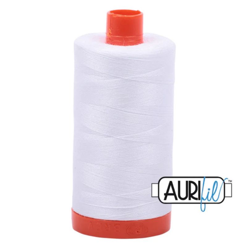 Aurifil 50 Weight Thread - White - 1300m - 2024 - BoxA1 Aurifil 50 Weight Thread - White - 1300m - 2024 - BoxA1