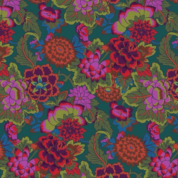 Kaffe Fassett - Cloisonné - PWGP046.TEAL - Teal (Width of Fabric By 25cm) - W04.2