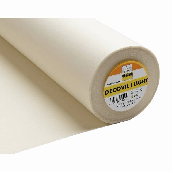 Vlieseline - Decovil I Light - Fusible Interlining with a Leather-like Handle - (WoF By 50cm) - BMC1 Vlieseline - Decovil I Light - Fusible Interlining with a Leather-like Handle - (WoF By 50cm) - BMC1