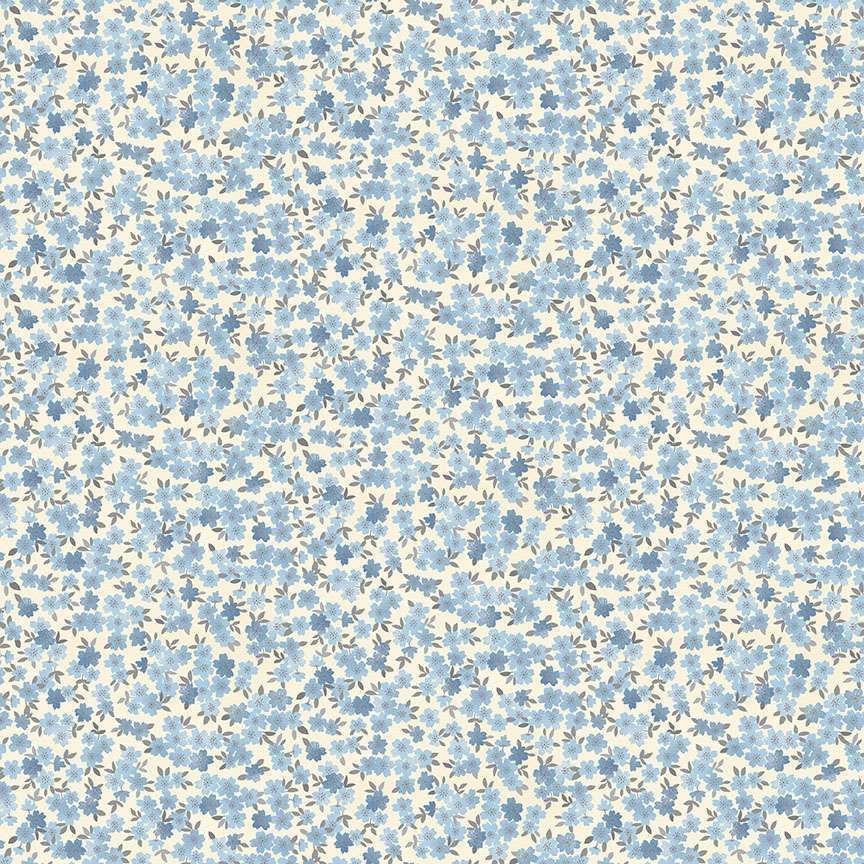 Makower - Tranquility - 2412-B - Blossom - Blue - W07.5