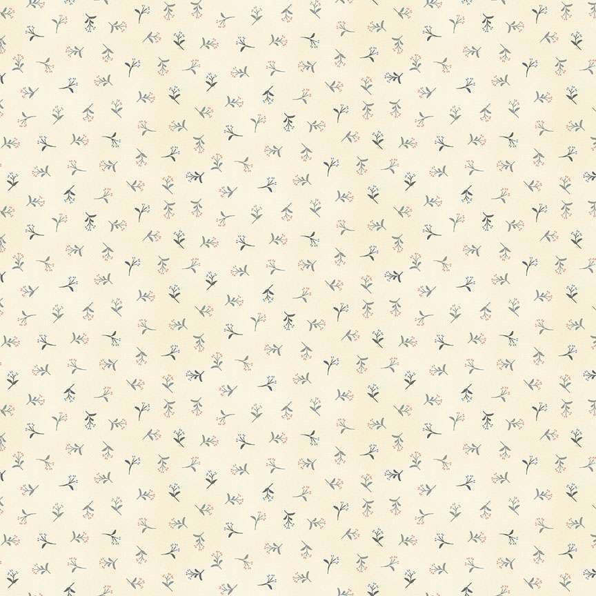 Makower - Tranquility - 2414-S - Sprig - Grey - W07.5