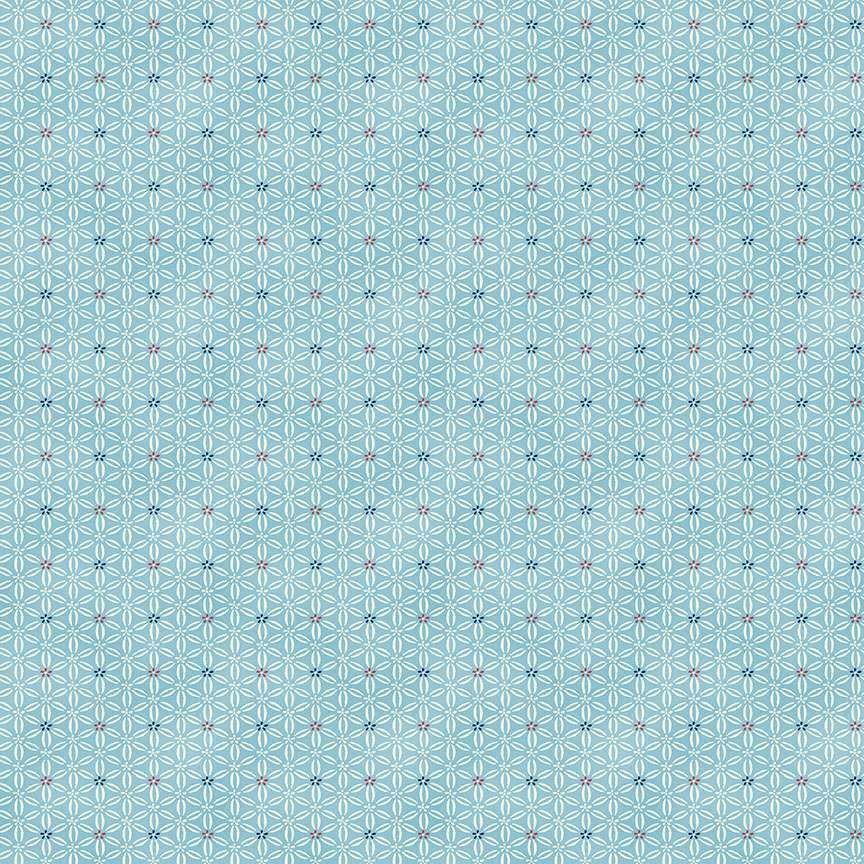 Makower - Tranquility - 2411-B - Trellis - Blue - W07.5