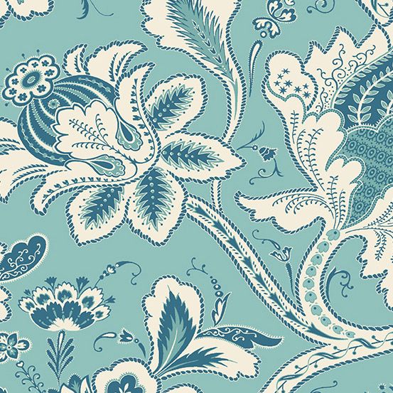 Andover - Renee Nanneman - AnnaBelle - 9716-T - Floral - Light Blue - W11.5