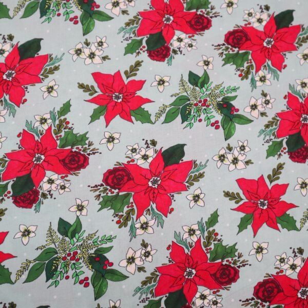 The Crafty Lass - Berries And Blooms - 3390-01 - Poinsettia Posy - W07.2