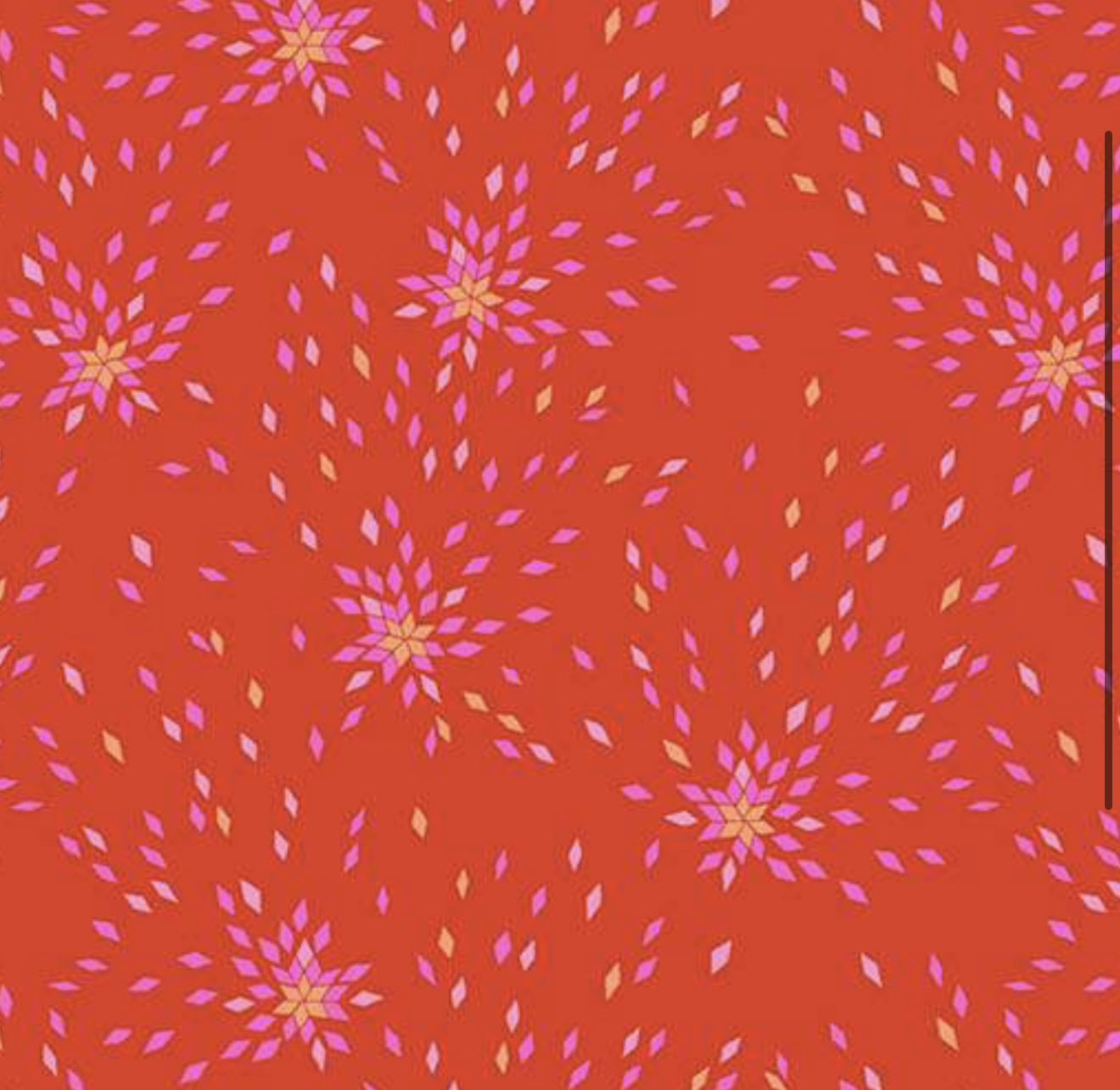 Makower - Stephanie Organes - Memories Unfolded - 1431-R - Dandelion - Red - 25cm By WoF - R1