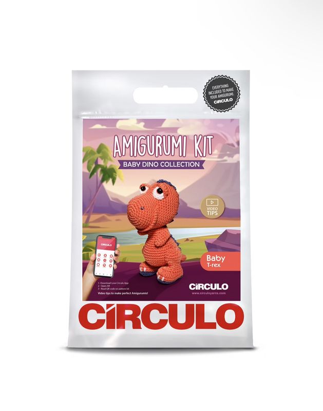 Circulo - Amagarumi - Baby T-Rex - Crochet Kit