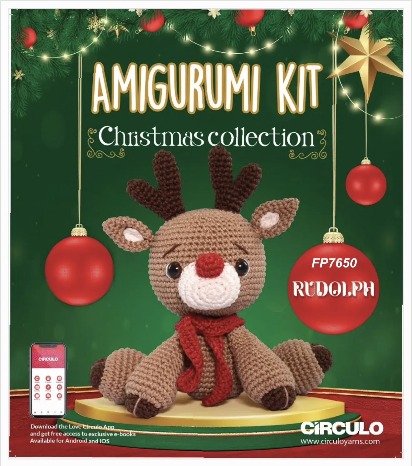 Circulo - Amagarumi - Christmas - Rudolph - Crochet Kit