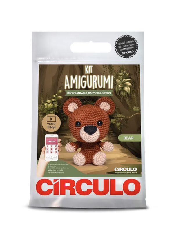 Circulo - Amagarumi - Safari Baby Animals - Bear - Crochet Kit