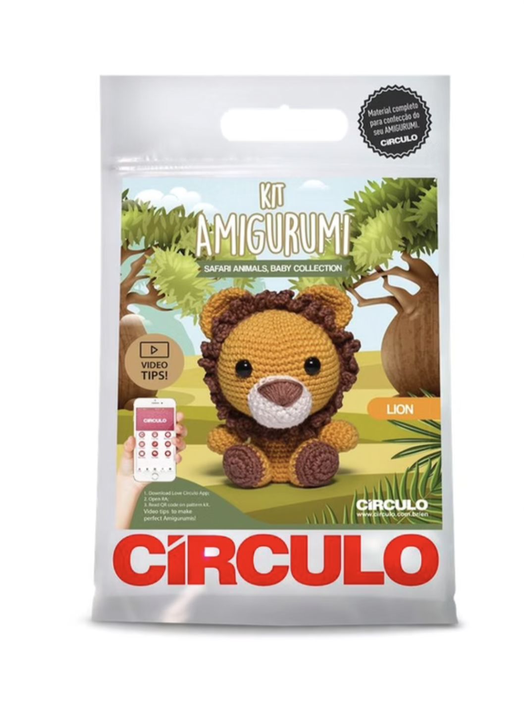 Circulo - Amagarumi - Safari Baby Animals - Lion - Crochet Kit