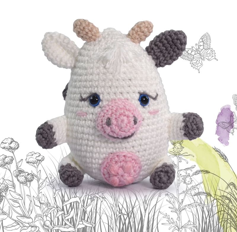 Hello Crafts - Knitted Critters - Farmyard - Moo Calf - Crochet Kit - Amagarumi Hello Crafts - Knitted Critters - Farmyard - Moo Calf - Crochet Kit - Amagarumi