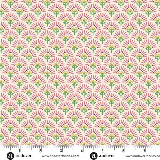 Andover Fabrics - Kim Schaefer - Whimsy - 1658-E - Flower Fan - Posy - W10.5