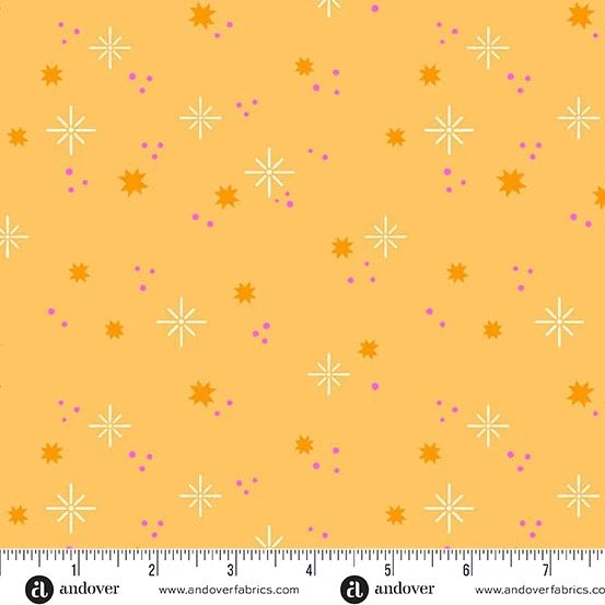Andover - Halloween - Ghostly Garden - 10201-O - KP Creates - Stardust - Orange - W02.2