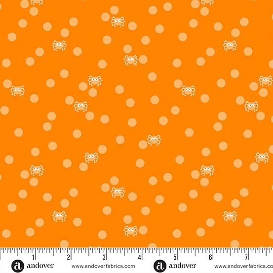 Andover - Halloween - Ghostly Garden - 10200-O - KP Creates - Spin And Spot - Orange - W02.2