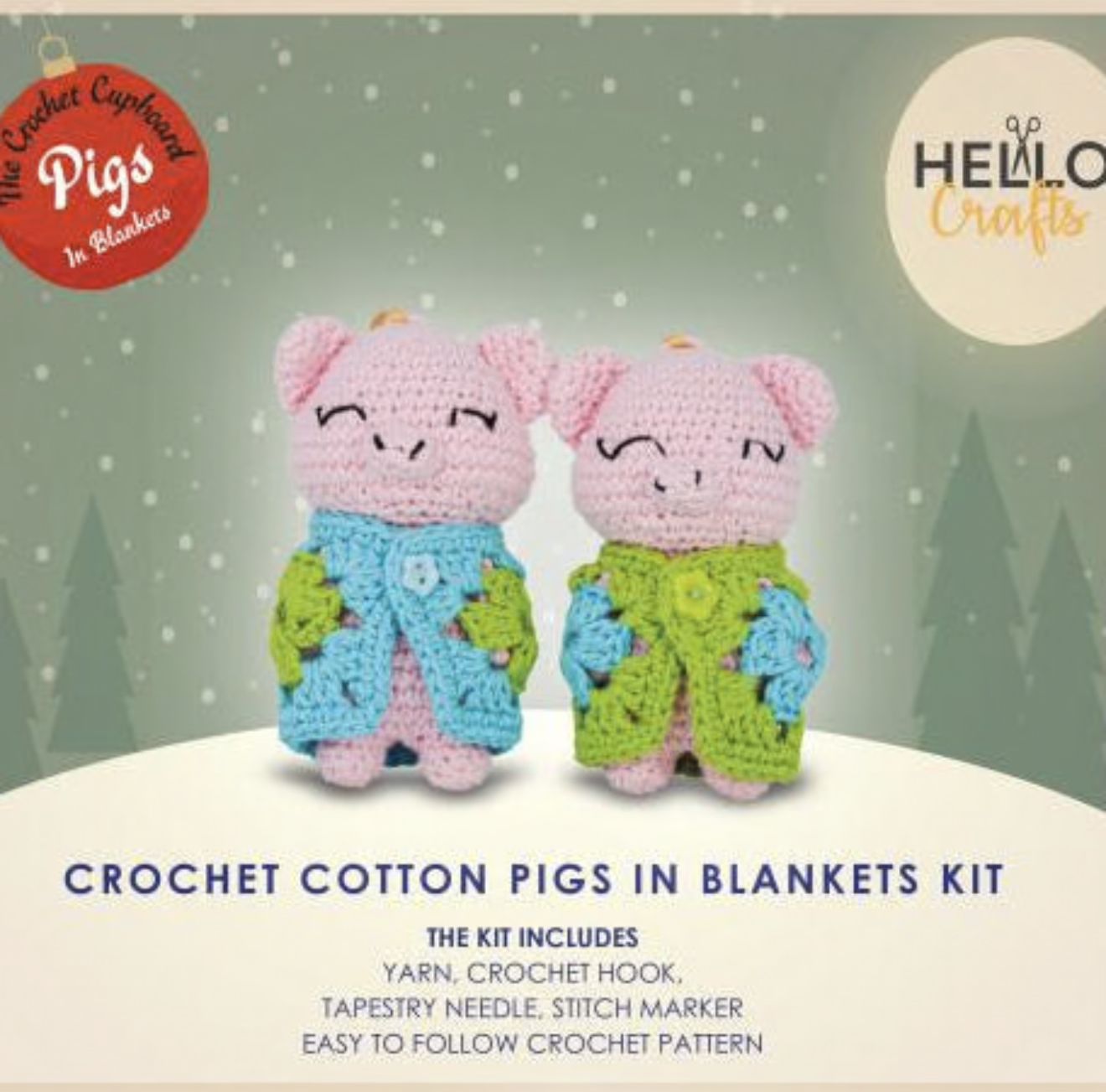 Hello Crafts - Knitty Critters - Make Christmas - Poppy And Percy - ZN056 - Crochet Kit - Amigurumi