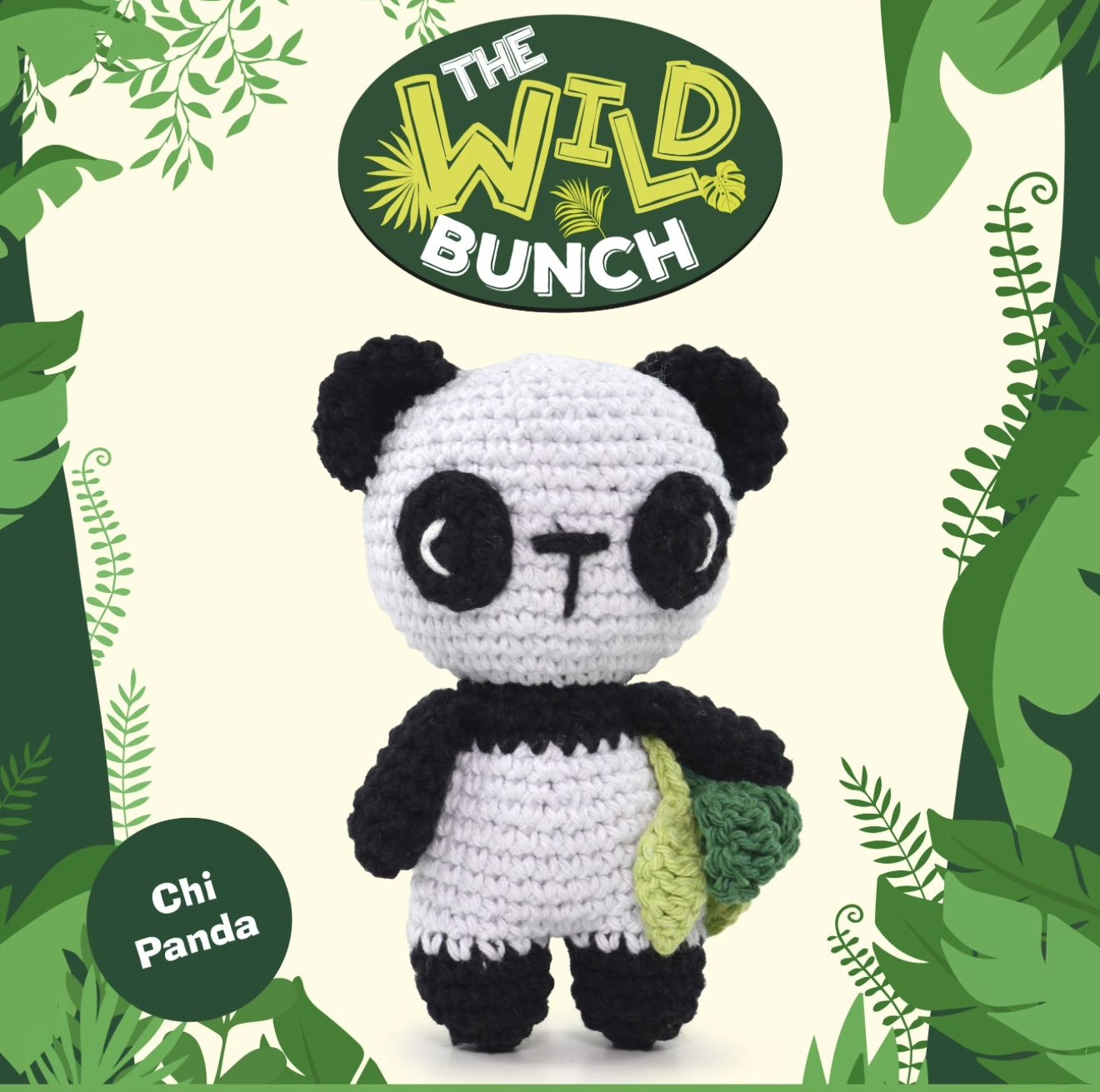 Hello Crafts - Knitty Critters - Wild Bunch - Chi Panda - CC067 - Crochet Kit - Amigurumi