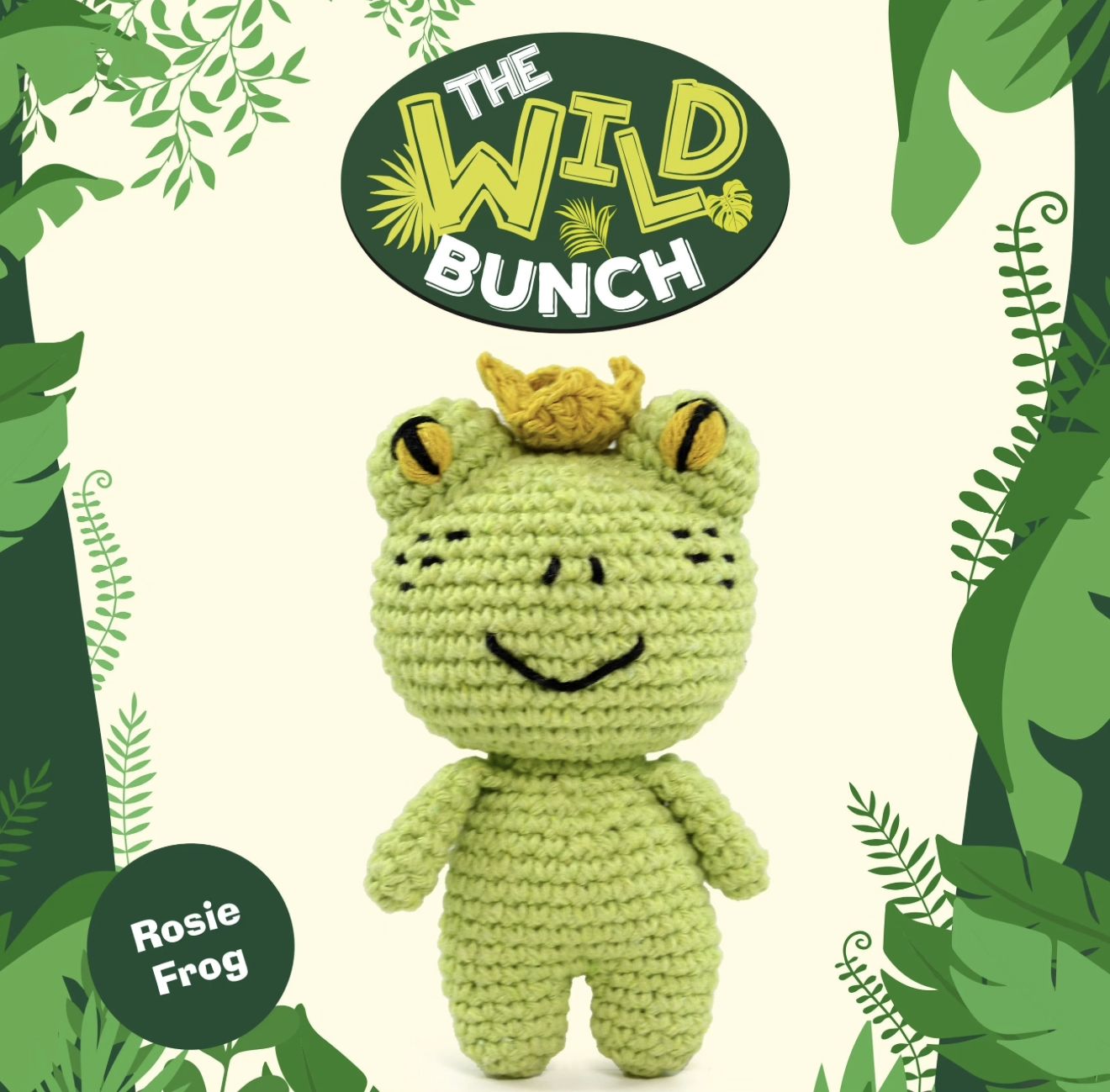 Hello Crafts - Knitty Critters - Wild Bunch - Rosie Frog - CC069 - Crochet Kit - Amigurumi