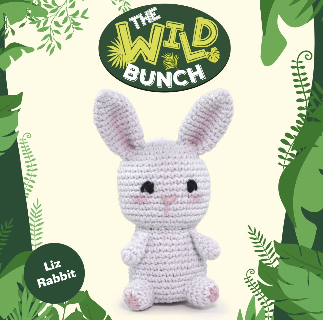 Hello Crafts - Knitty Critters - Wild Bunch - Liz Rabbit - CC071 - Crochet Kit - Amigurumi