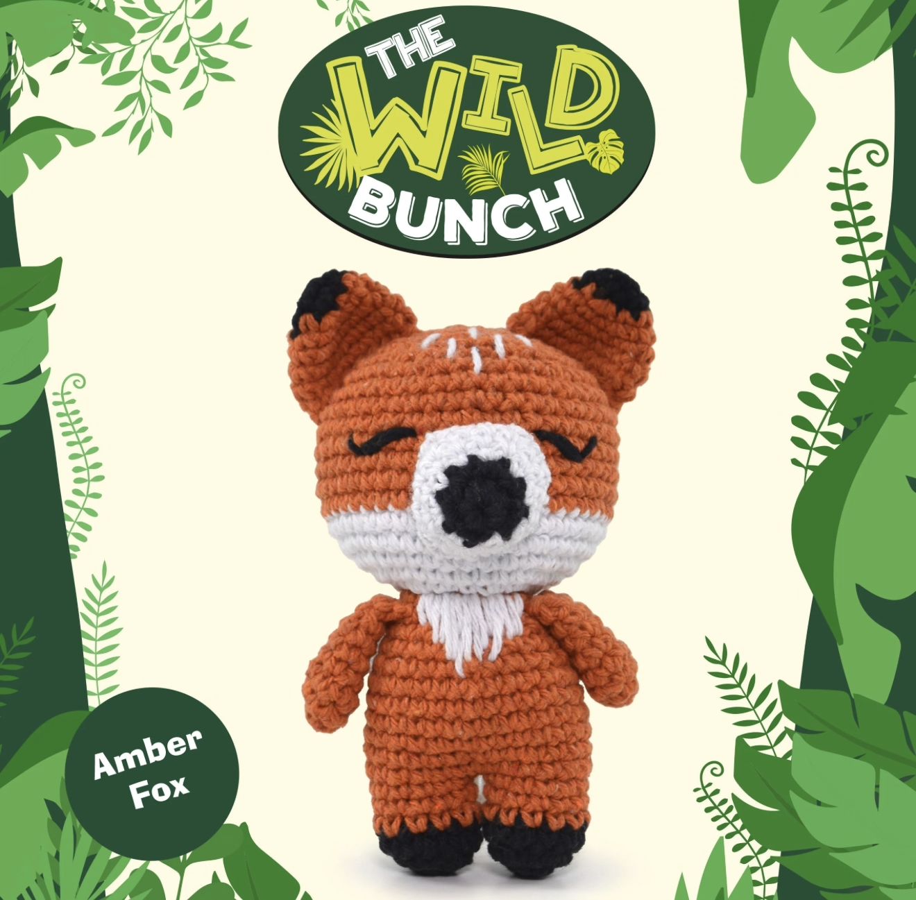 Hello Crafts - Knitty Critters - Wild Bunch - Amber Fox - CC066 - Crochet Kit - Amigurumi