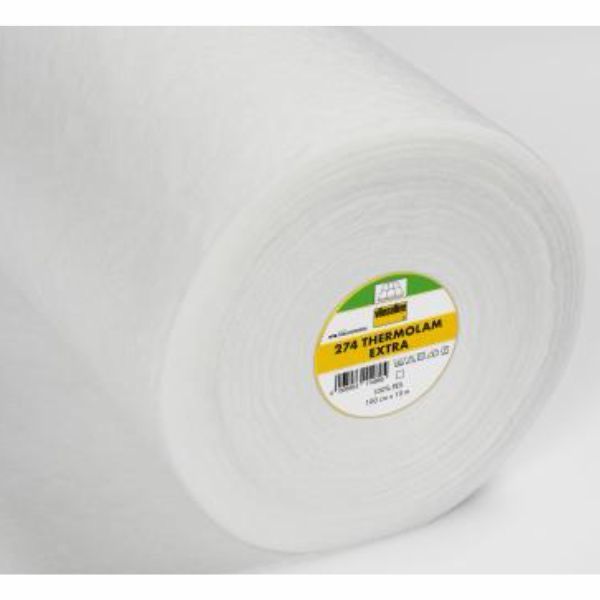 Vlieseline - 274 Thermolam Extra - Heavy Loft Polyester Wadding (Heat Resistant) - White - By 50cms - UC04.1 Vlieseline - 274 Thermolam Extra - Heavy Loft Polyester Wadding (Heat Resistant) - White - By 50cms - UC04.1