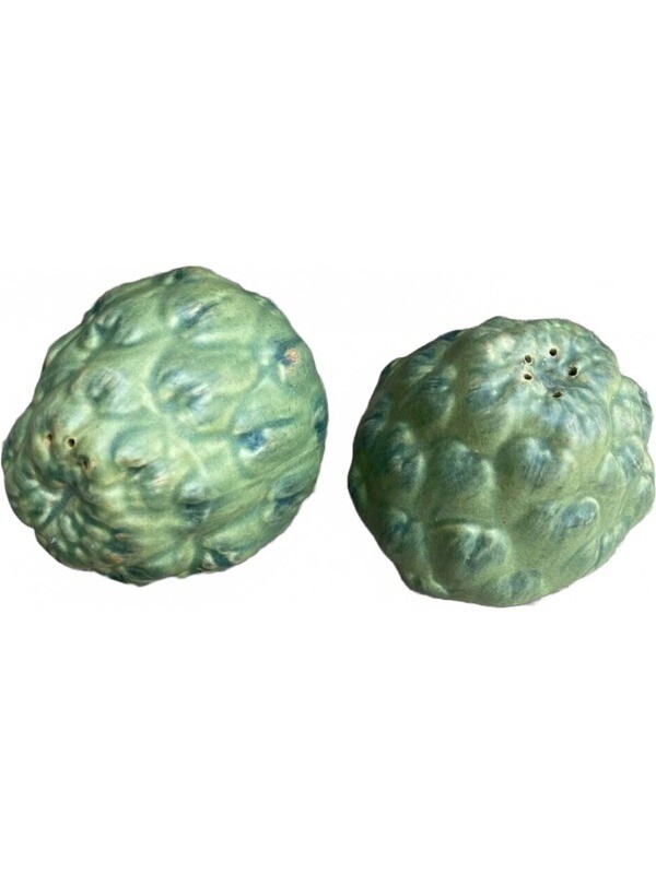 Antique Artichoke Salt and Pepper Shakers