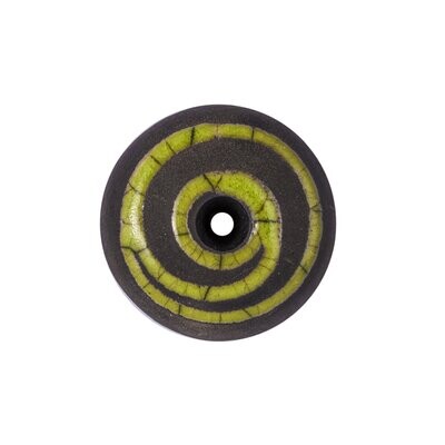 Raku Blumenstein Größe 2 Spirale/grün