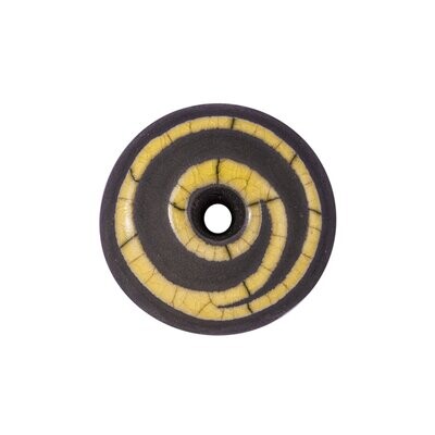 Raku Blumenstein Größe 2 Spirale/gelb