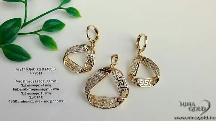 Gold Filled Medal+Earring Set