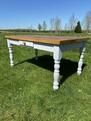 Farmhouse Rustic top table with cutlery draw