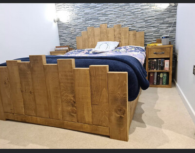Rustic Castle Bed With Draws Underneath 