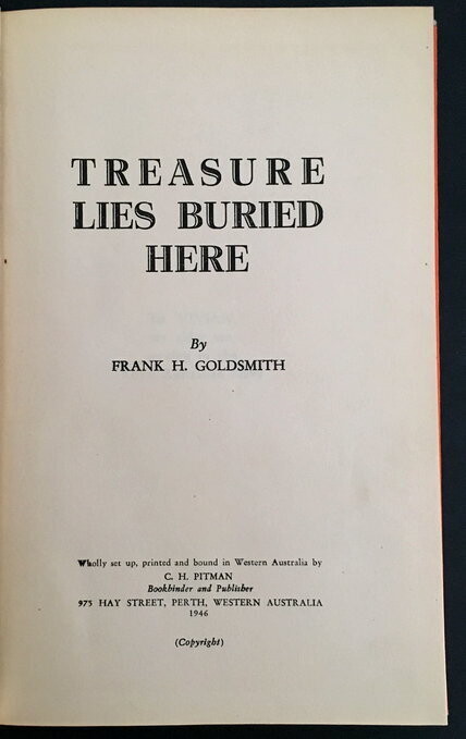 Treasure Lies Buried Here by Frank H Goldsmith